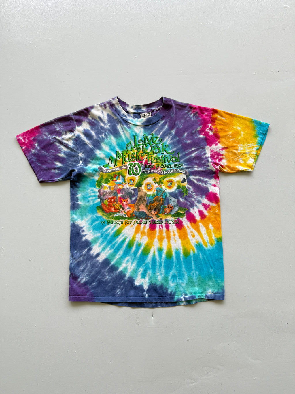 Purple Oak Music Festival 90's Vintage Hippie Single Stitch T-Shirt - Large