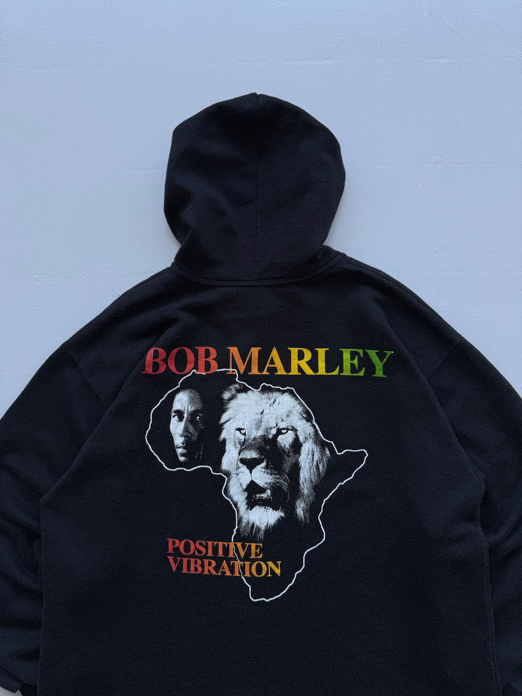 Black Bob Marley 90's Vintage Graphic Hoodie Jumper - XL