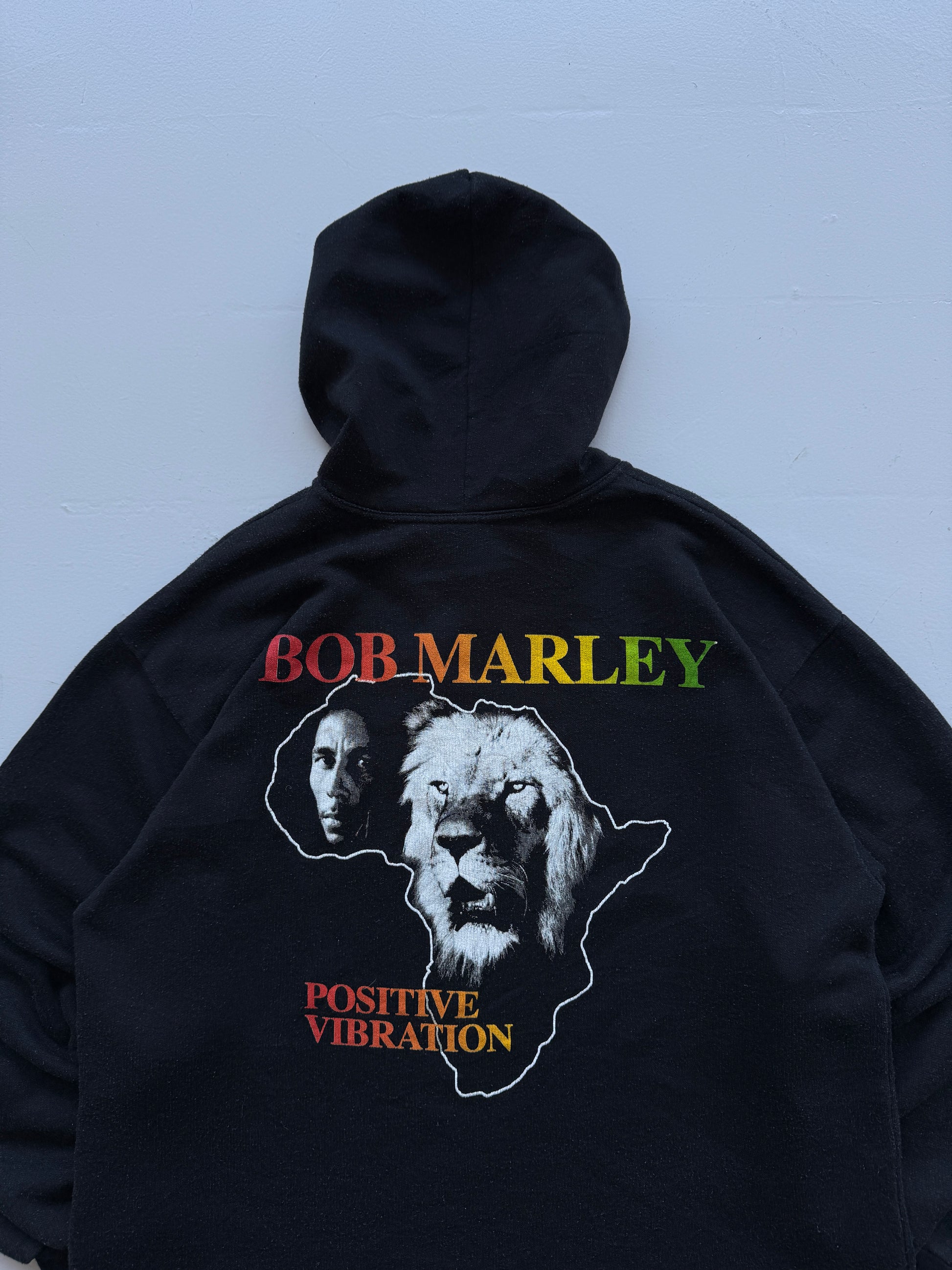 Black Bob Marley 90's Vintage Graphic Hoodie Jumper - XL