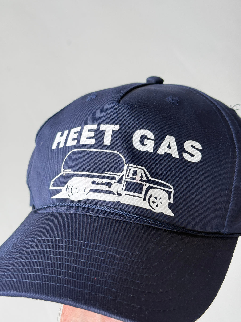 Navy Blue Heet Gas Vintage Cotton SnapBack Trucker Cap