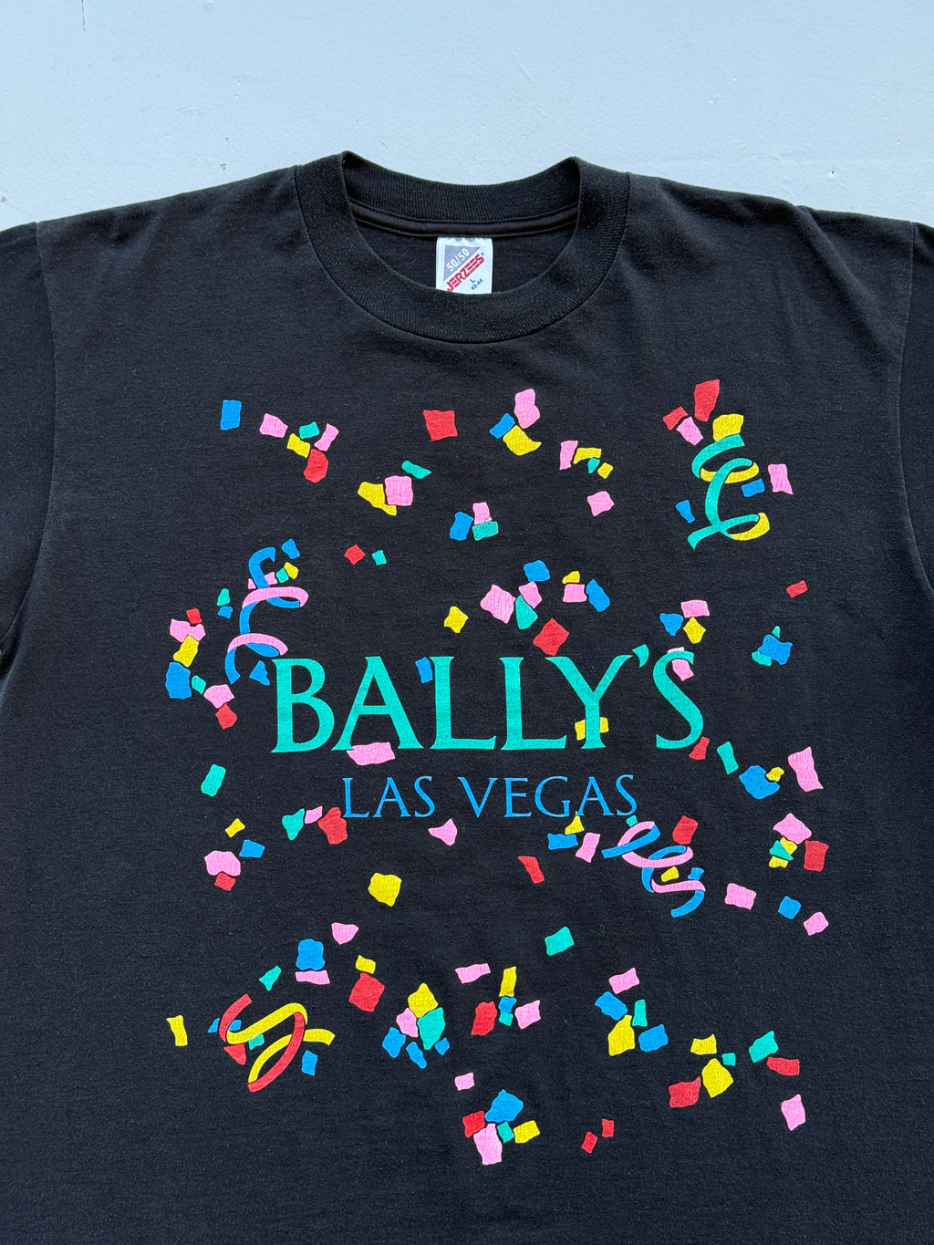 Black Bally's Las Vegas Casino 90's Vintage Single Stitch T-Shirt - Large
