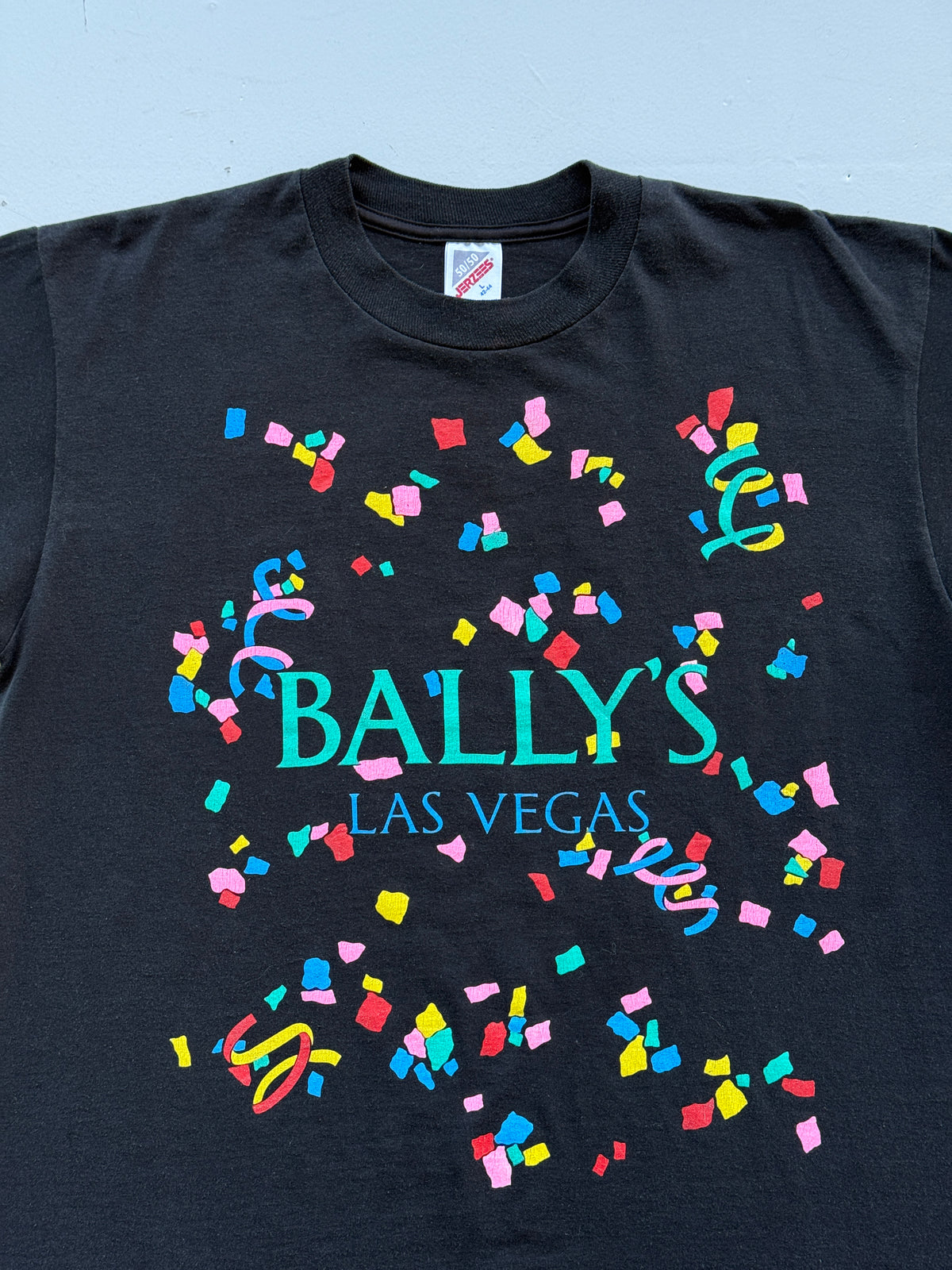 Black Bally's Las Vegas Casino 90's Vintage Single Stitch T-Shirt - Large