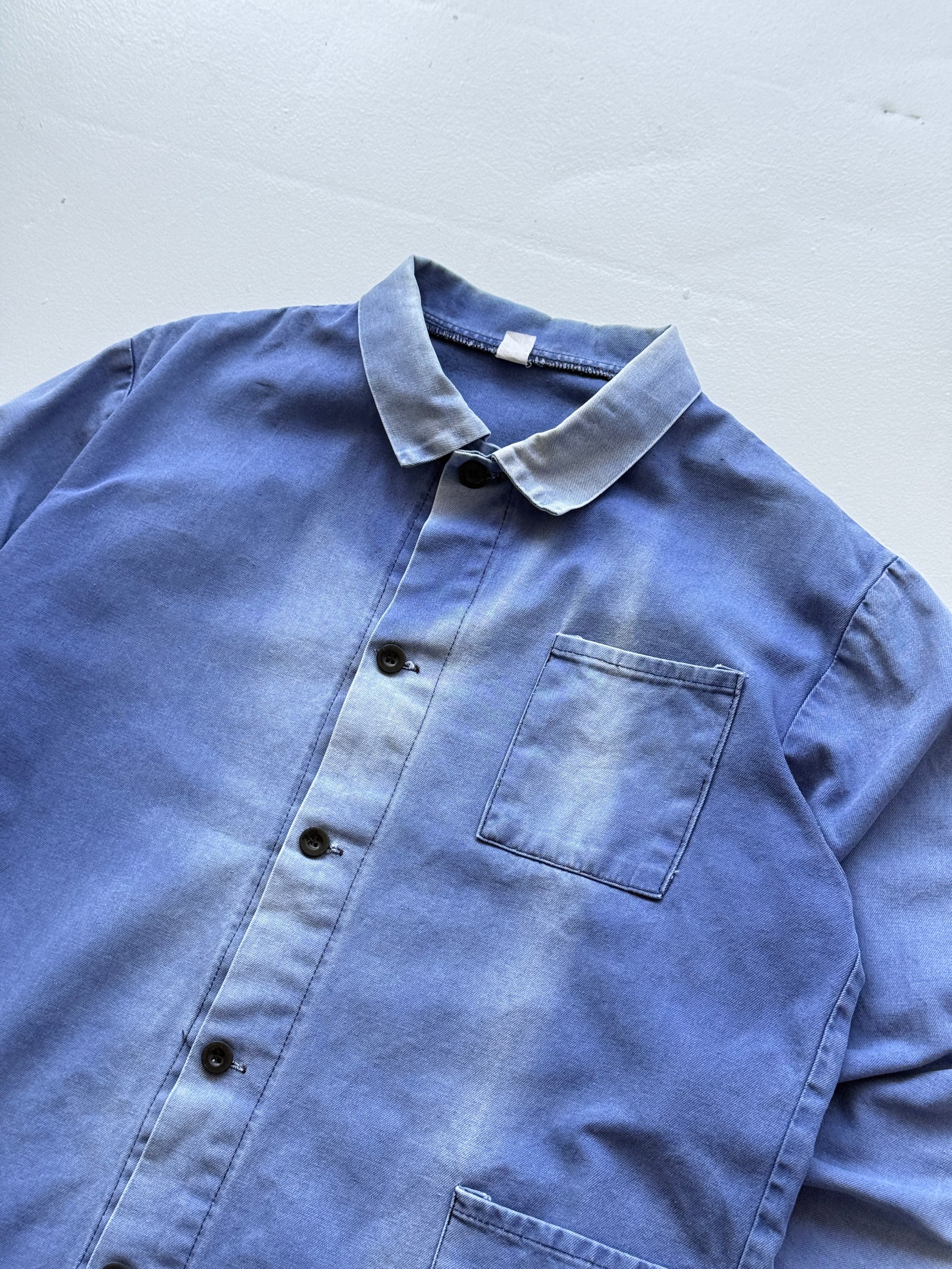 Blue French Chore Jacket 80's Vintage Workwear CH327 - Medium