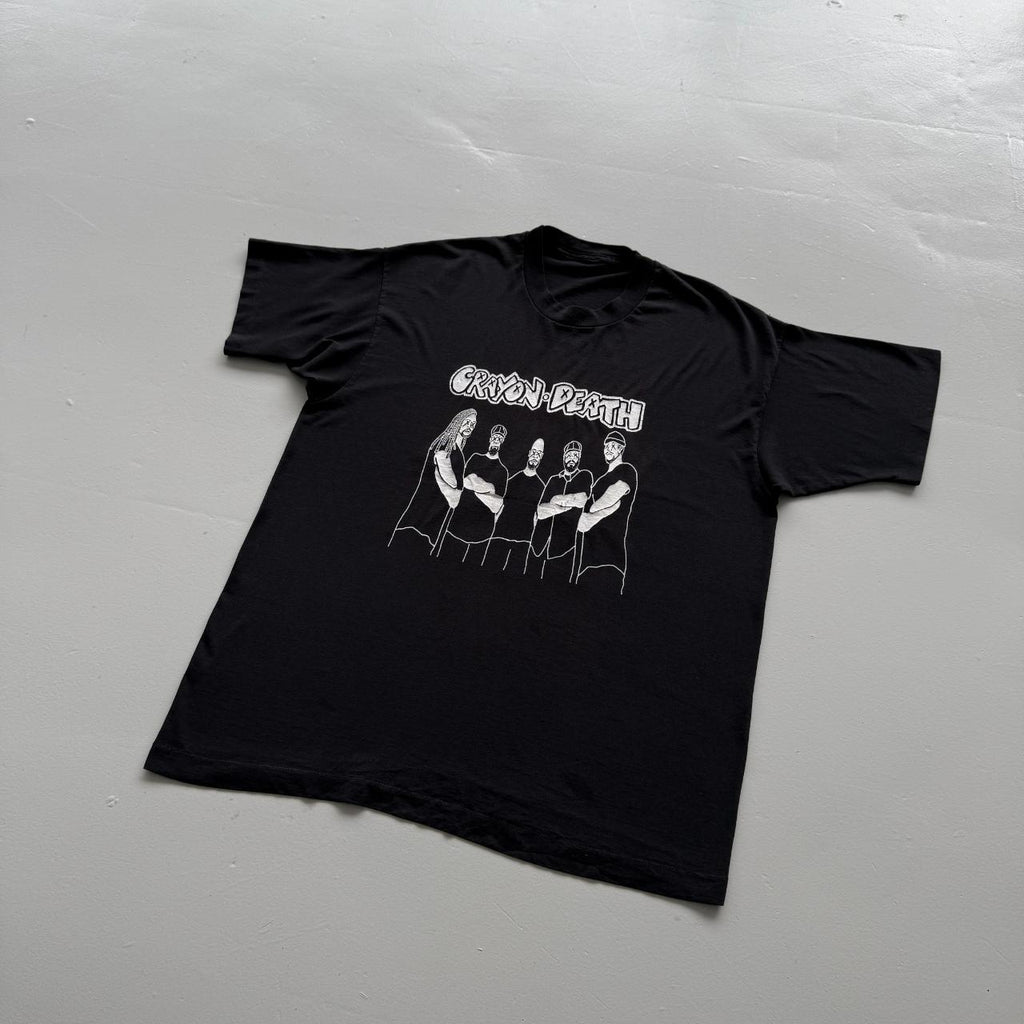 Black Crayon Death Metal Band Vintage 90's T-shirt - XL