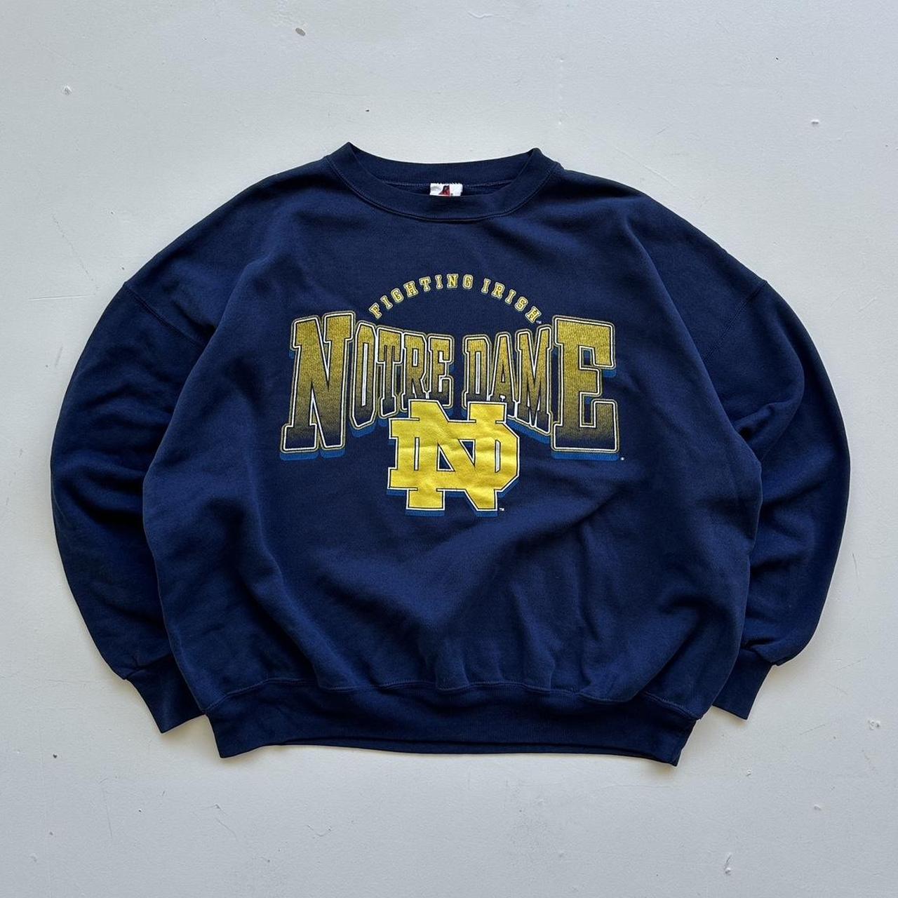Navy Notre Dame 90s Vintage Sweatshirt - XL