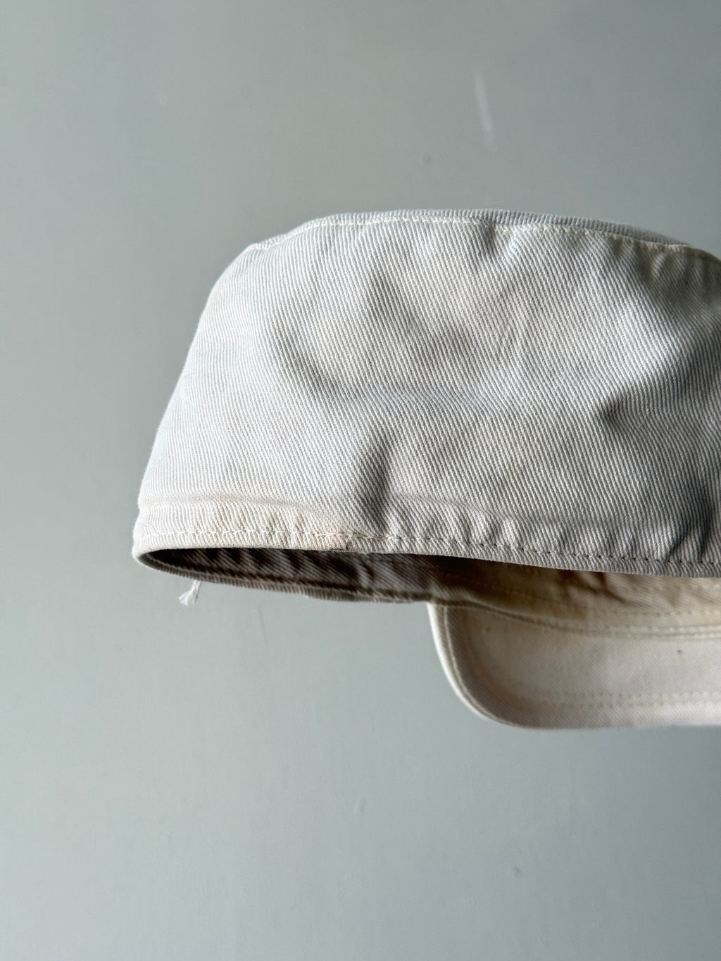 White Volcom Studded Surf Y2K Cadet Cap Military Style 00's Grunge Aesthetic