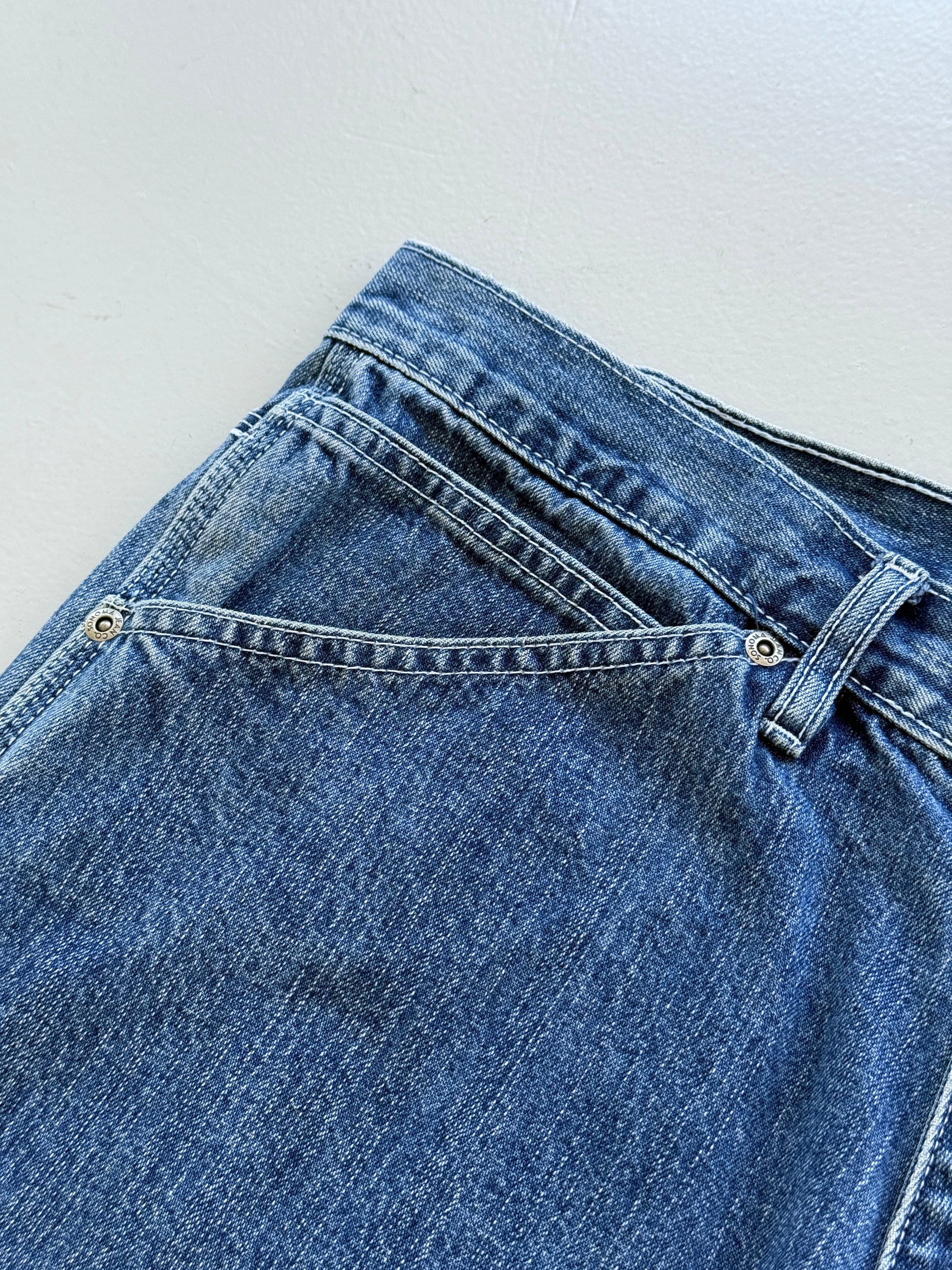 Mid Blue Sonoma 00's Vintage Baggy Carpenter Denim Shorts - W32 x L9