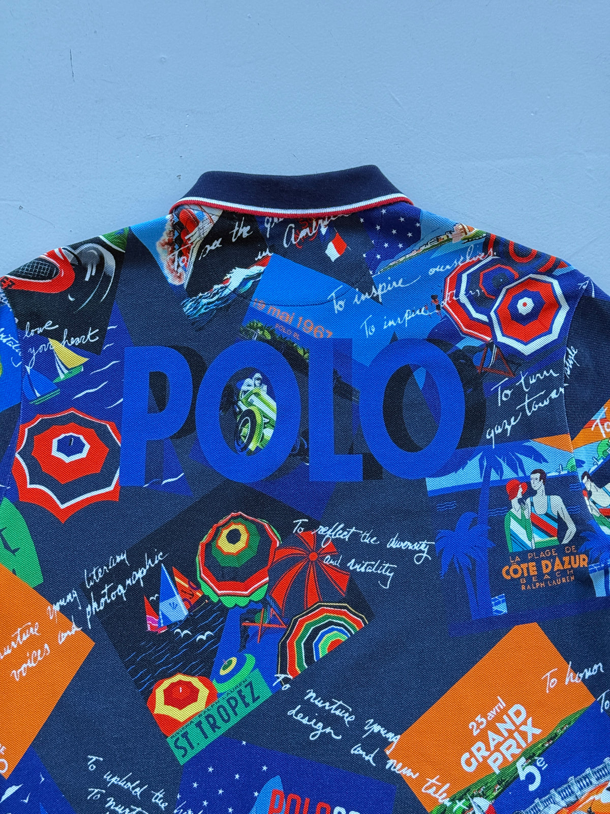 Polo Ralph Lauren Côte D'Azur All Over Print 2010's Polo Shirt - Large