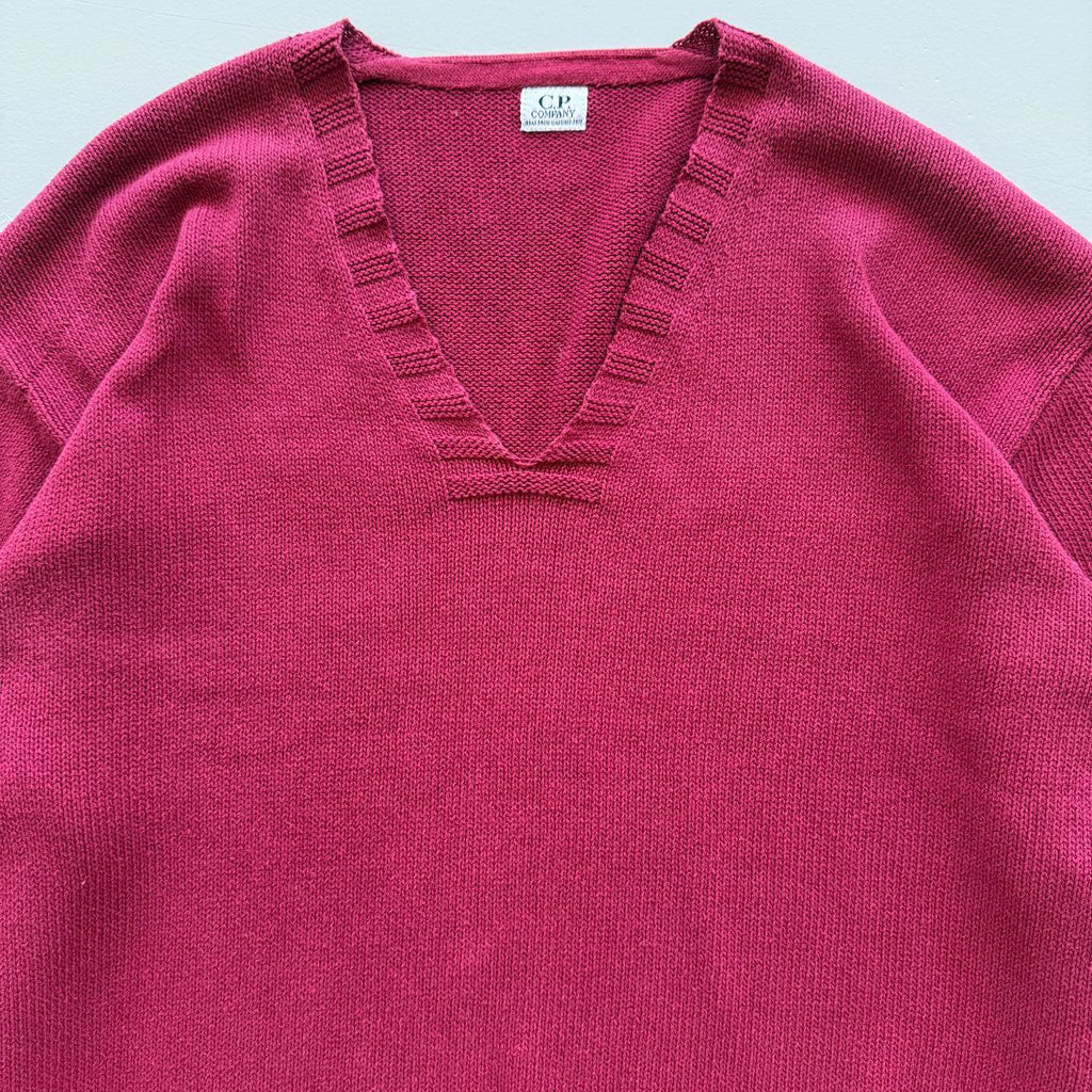 Burgundy C.P Company Chenille 90's Vintage Sweatshirt - XL