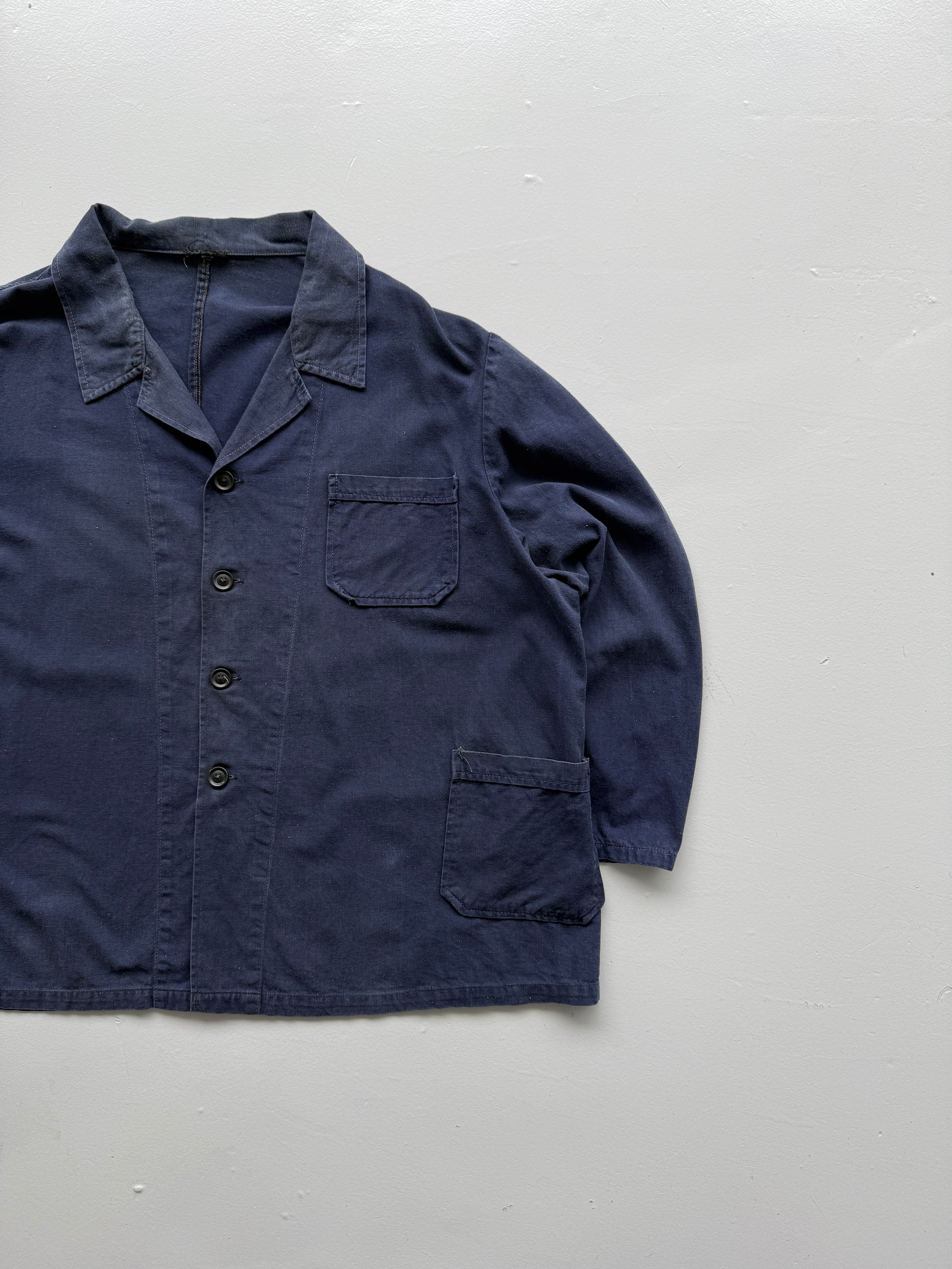 Navy Blue French Chore Jacket 80's Vintage Workwear CH166 - XXL