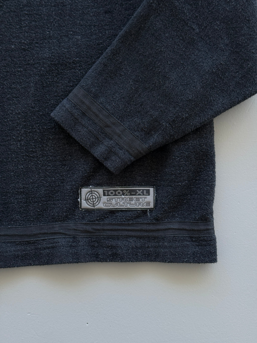 Grey Acro Polo 90's Vintage Graphic Skater Polo Sweatshirt - Medium