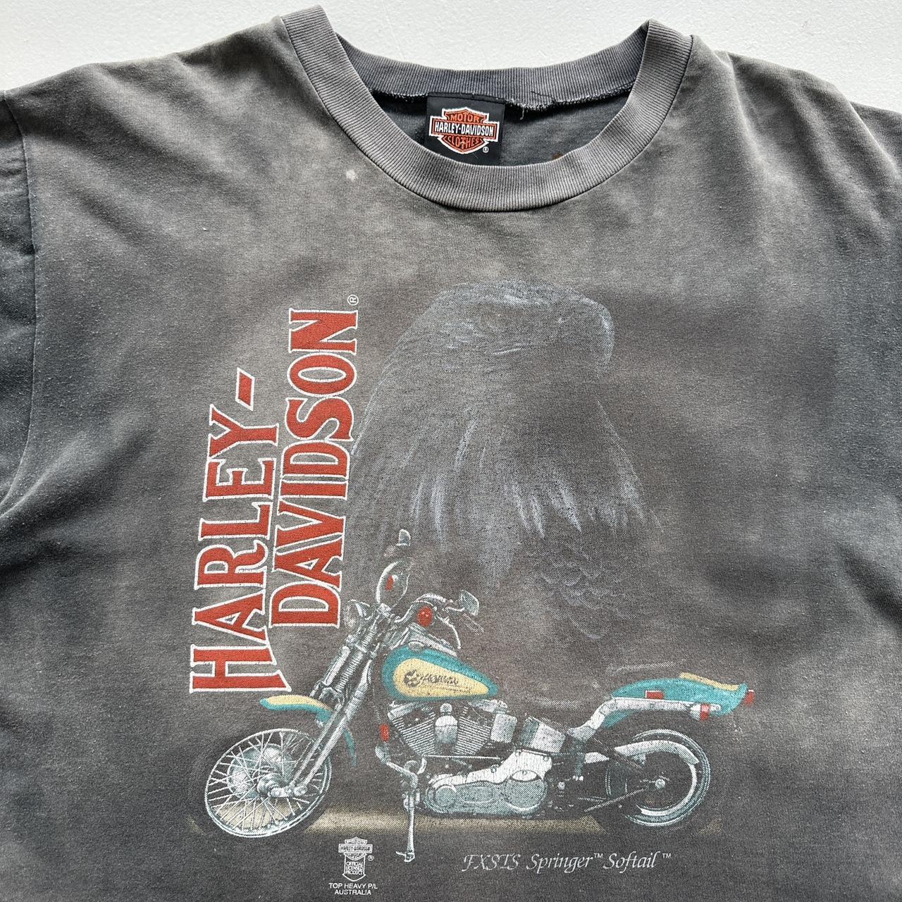 Faded Harley Davidson 80s Vintage T-shirt - Large