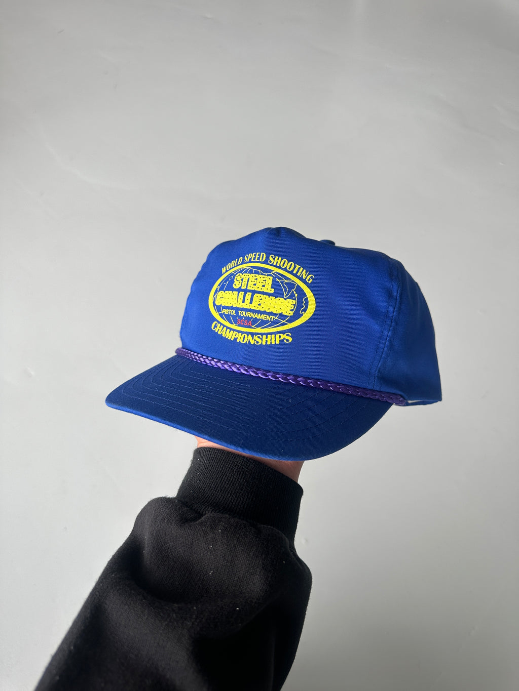 Blue Steel Challenge World Speed Shooting 90's Vintage SnapBack Trucker Cap