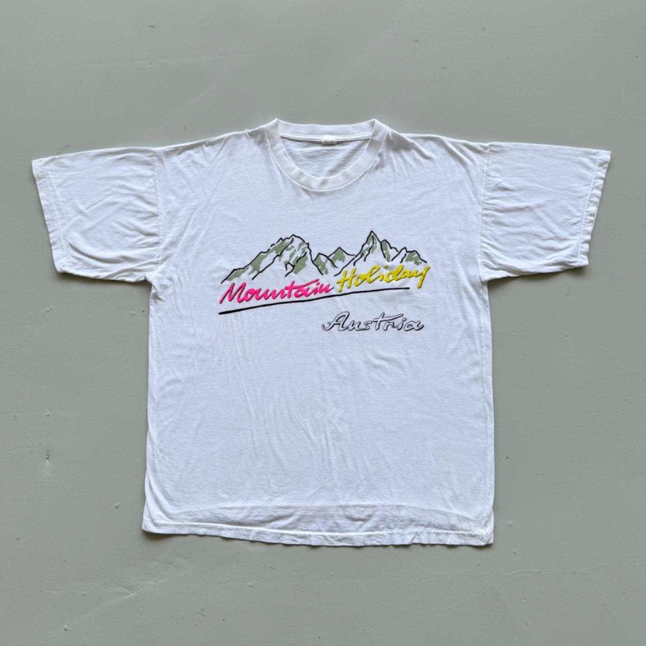 White Mountain Holiday 80s Tourist Vintage T-shirt - XXL
