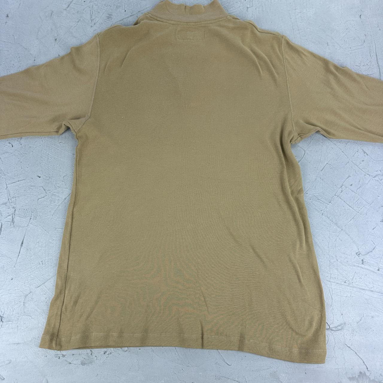 Marlboro Classics Tan 90s vintage Quarter Zip T-shirt - Medium