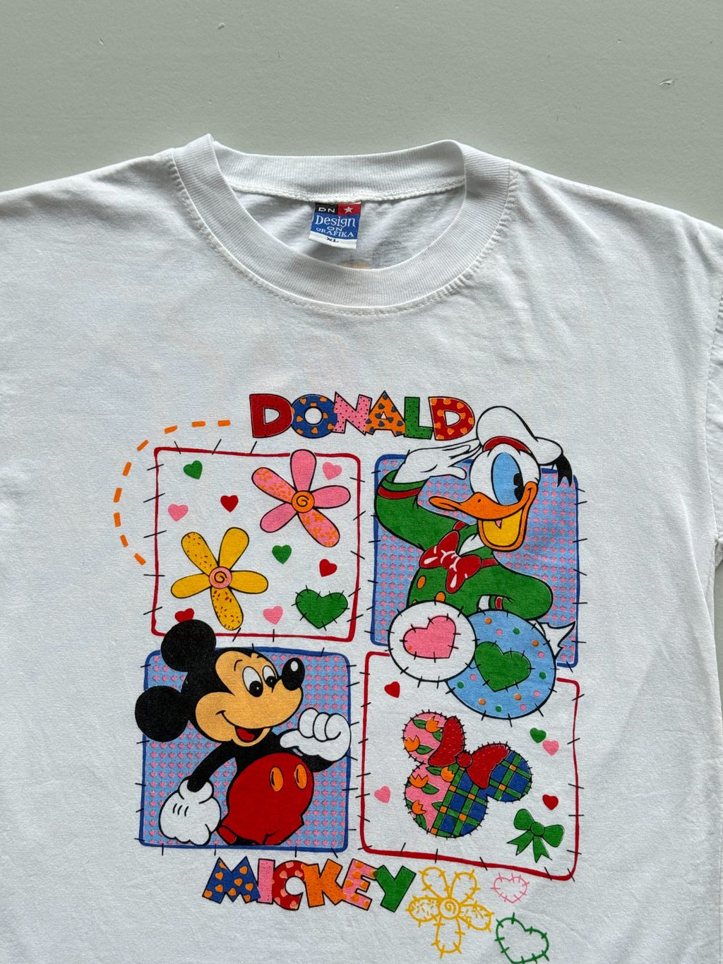 Disney Donald Duck & Mickey Mouse 90's Vintage Graphic Baby T-Shirt - Small