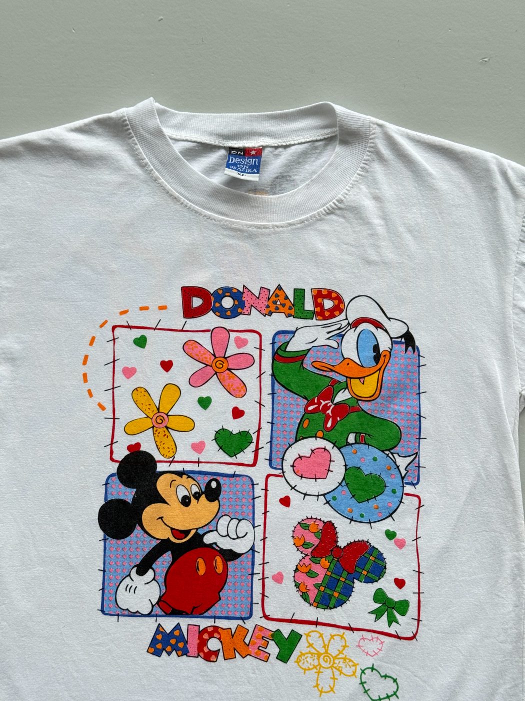 Disney Donald Duck & Mickey Mouse 90's Vintage Graphic Baby T-Shirt - Small