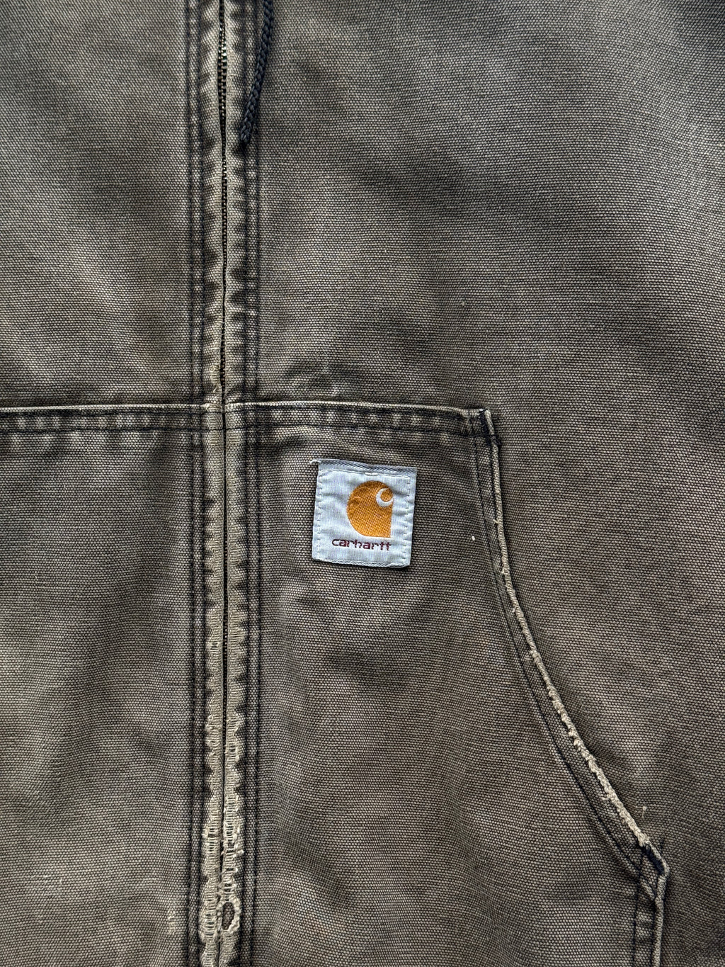 Faded Brown Carhartt 90's Vintage Cavas Active Jacket - Large