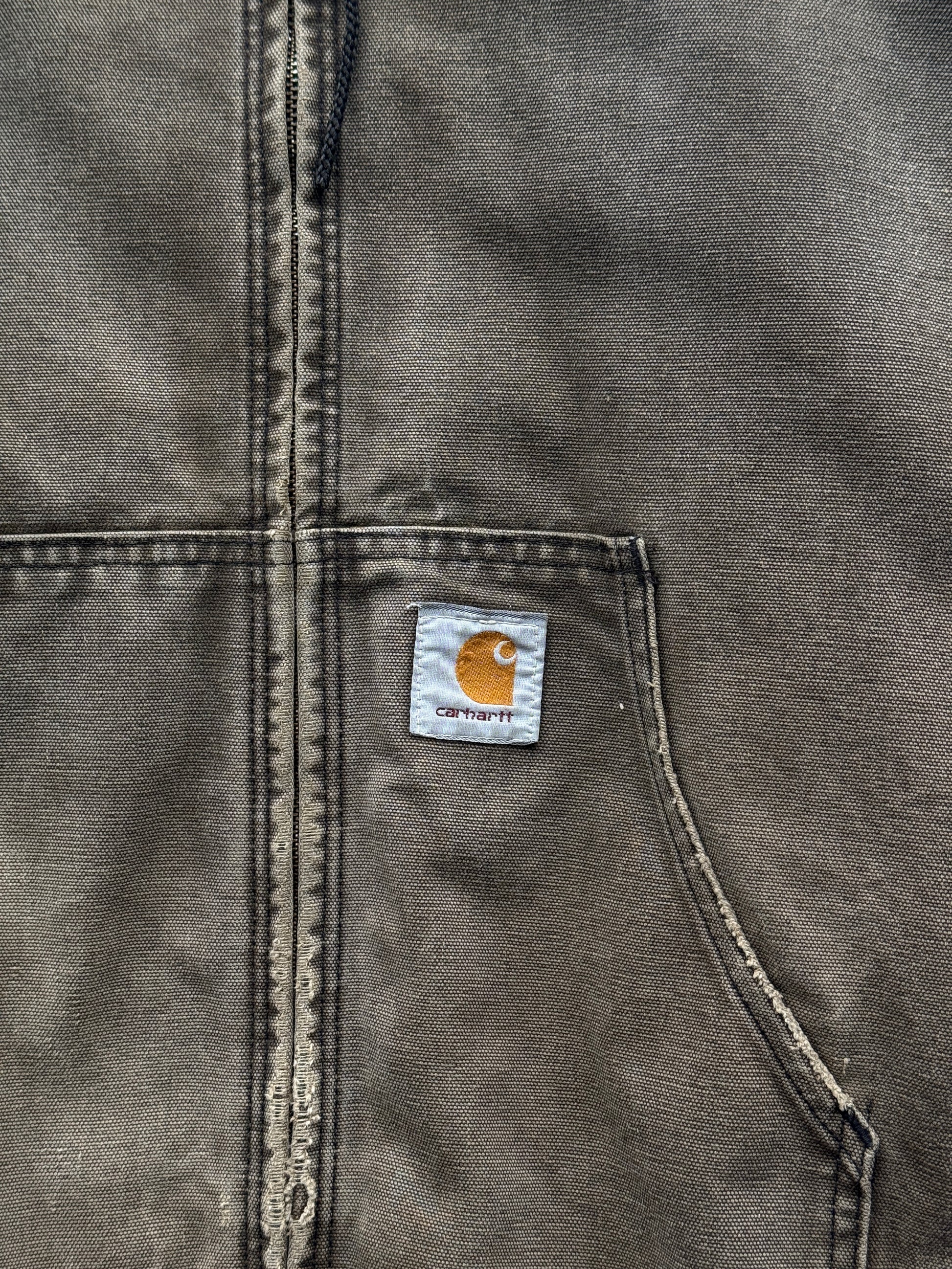 Faded Brown Carhartt 90's Vintage Cavas Active Jacket - Large