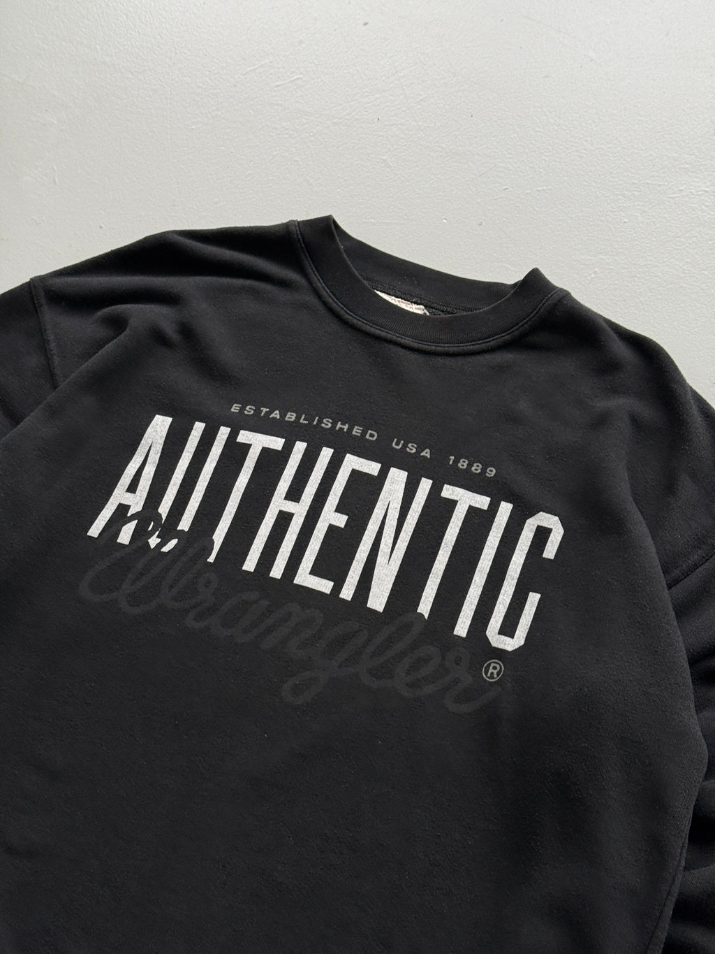 Wrangler Authentic Spell-Out Made in Portugal 90's Vintage Sweatshirt - Large
