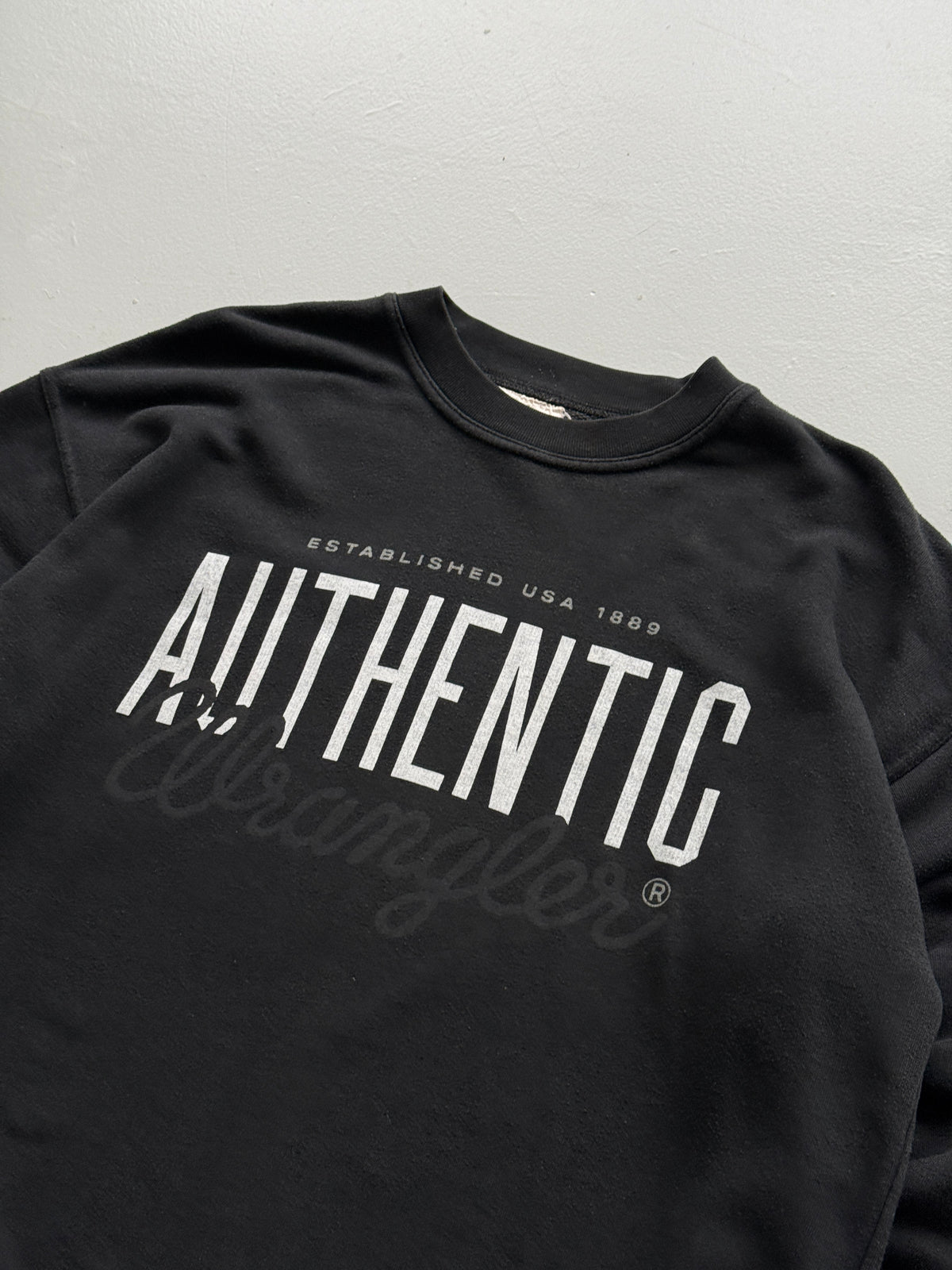 Wrangler Authentic Spell-Out Made in Portugal 90's Vintage Sweatshirt - Large