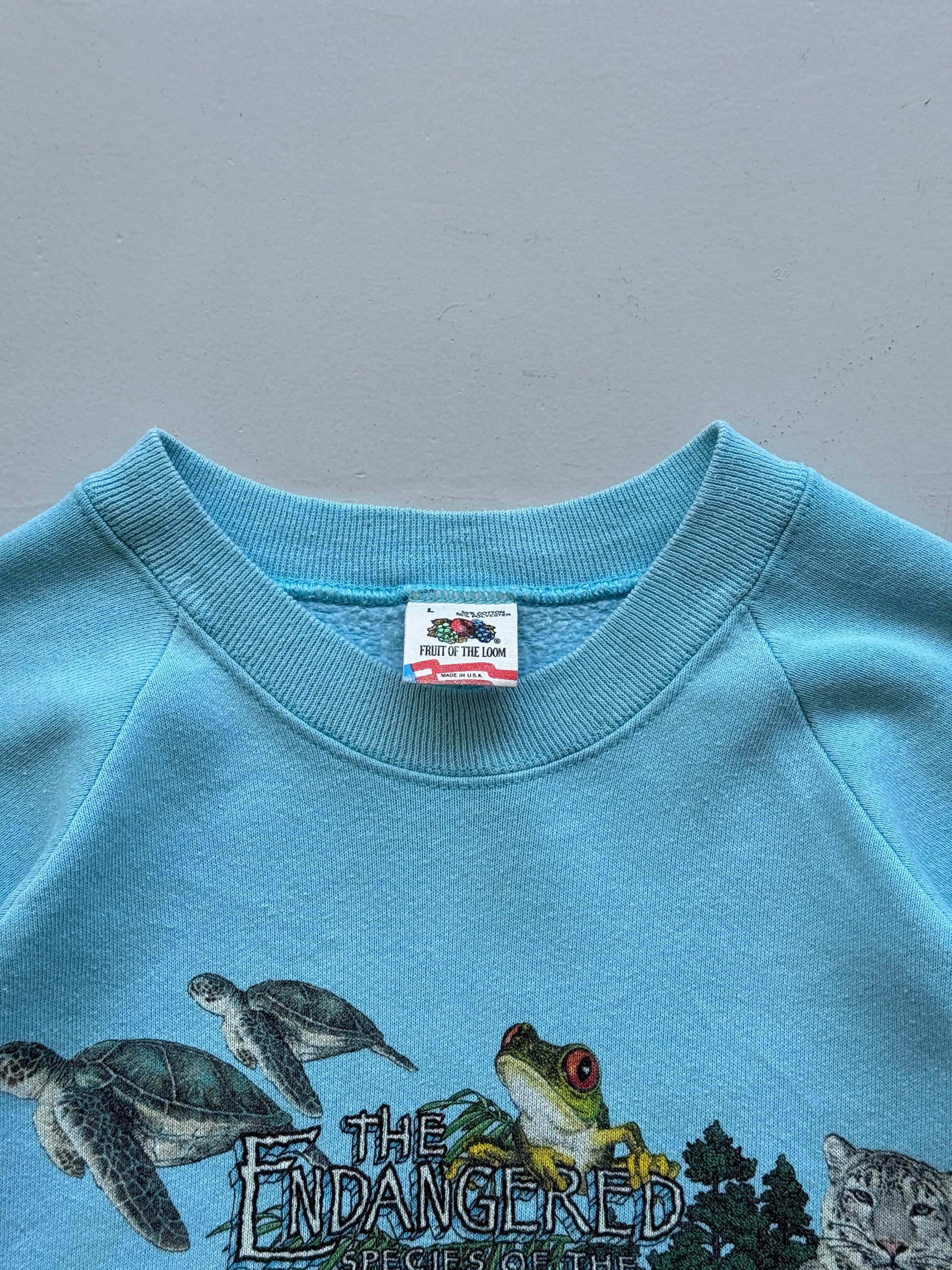 Blue Cincinnati Zoo 90's Vintage Animal Graphic Sweatshirt Jumper - Medium