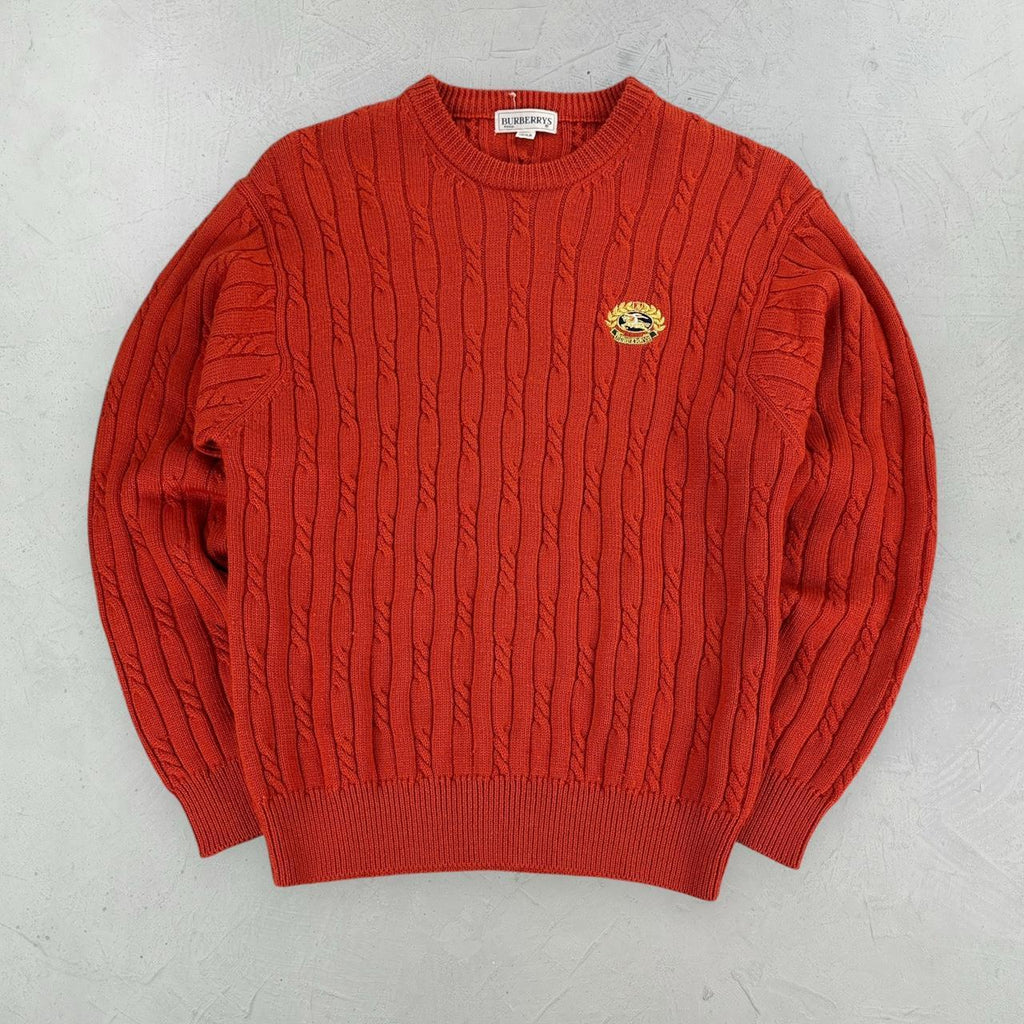 Vintage Orange Burberrys 90's Sweatshirt - Small