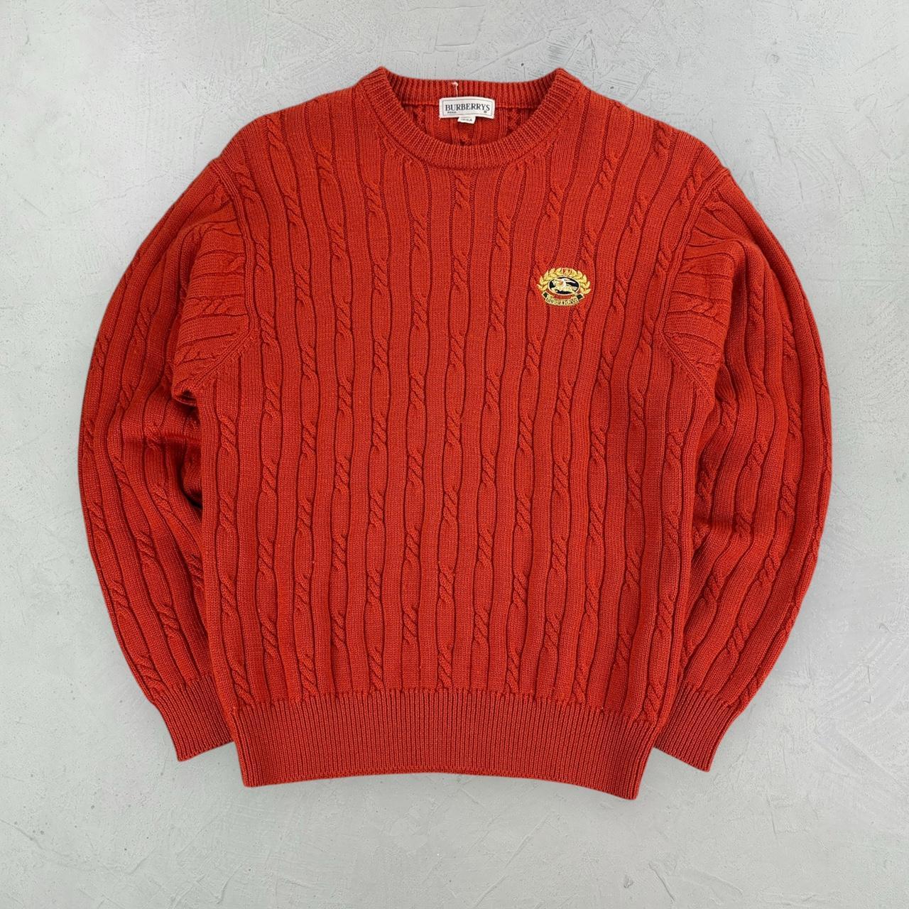 Vintage Orange Burberrys 90's Sweatshirt - Small