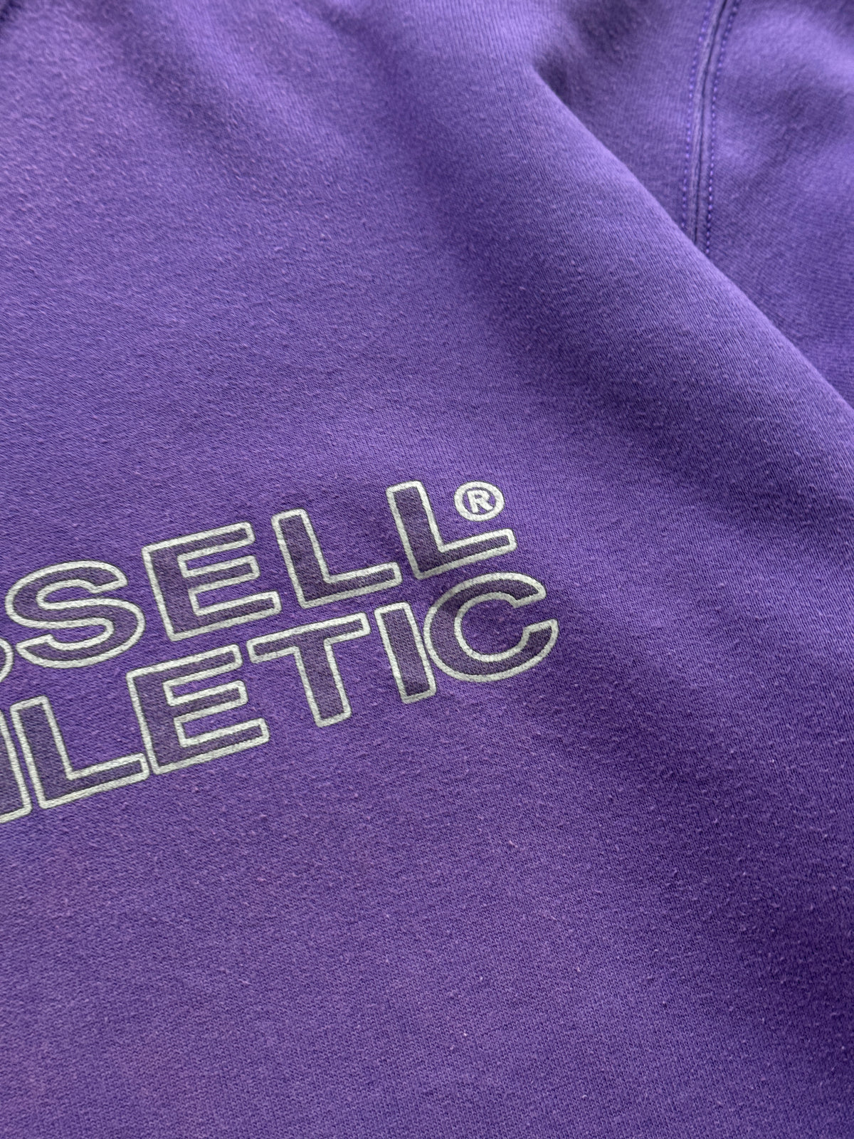 Russell Athletic Basic Sweat 90's Vintage Purple Sweatshirt - Medium