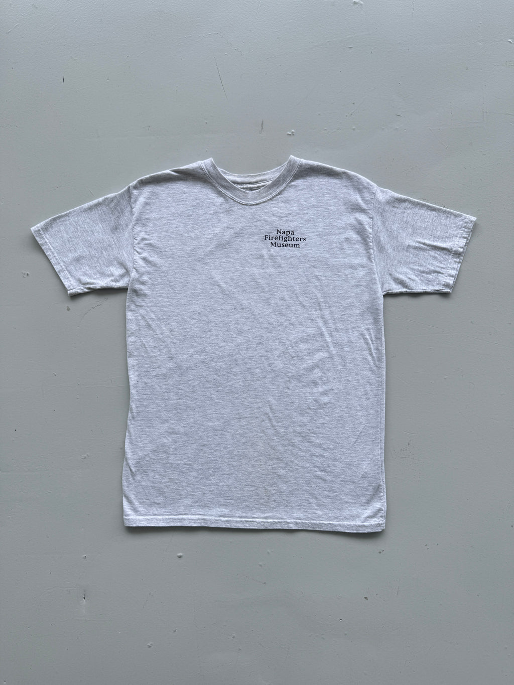 Grey Firefighters Museum 90's Vintage Graphic Tourist T-Shirt - Small