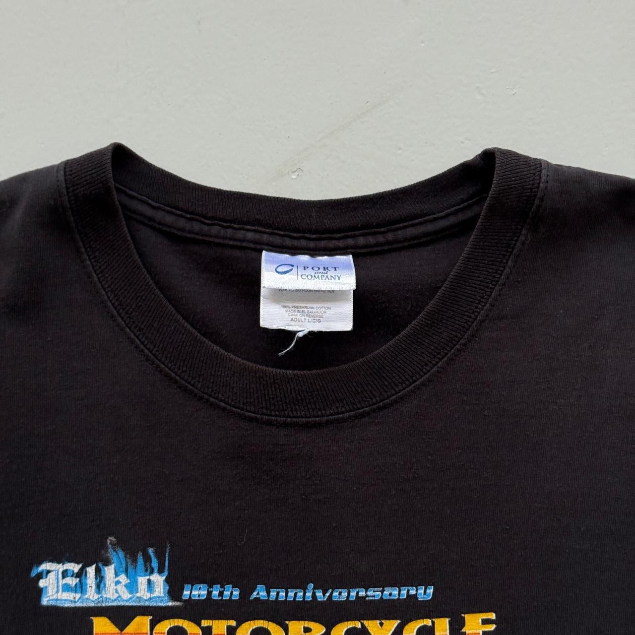 Black Elko Motorcycle Meet 00s Vintage Graphic T-Shirt - Medium