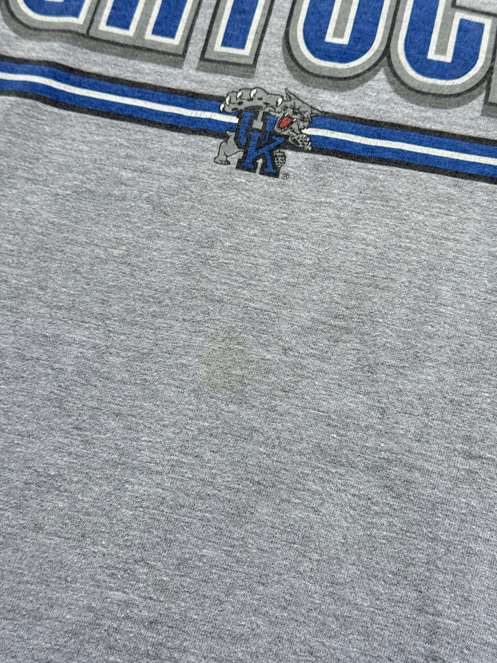 Grey Wildcats Kentucky 00's Vintage Collage Basketball T-Shirt - XL