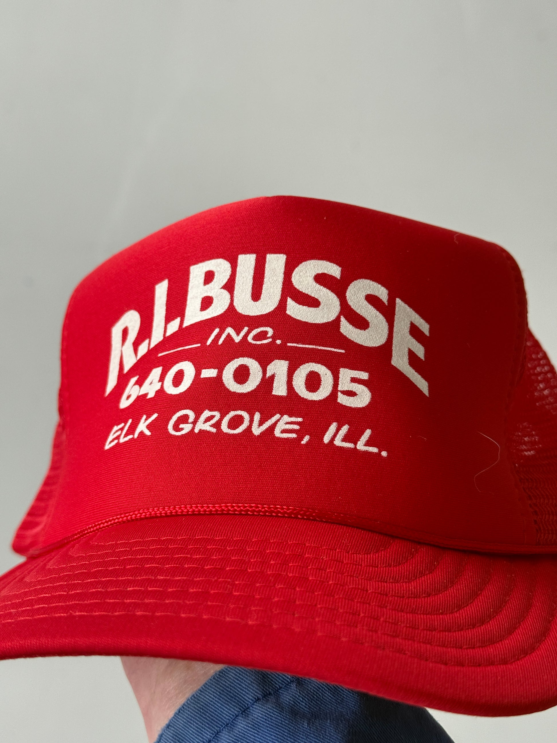 Red R.I.Busse Vintage Americana Foam and Mesh SnapBack Trucker Cap