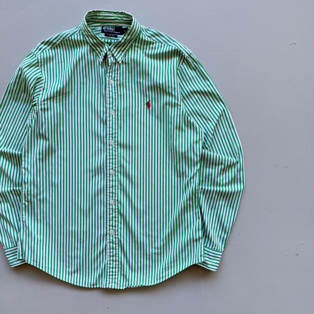 Green /White Ralph Lauren 90's Oxford Shirt - Large