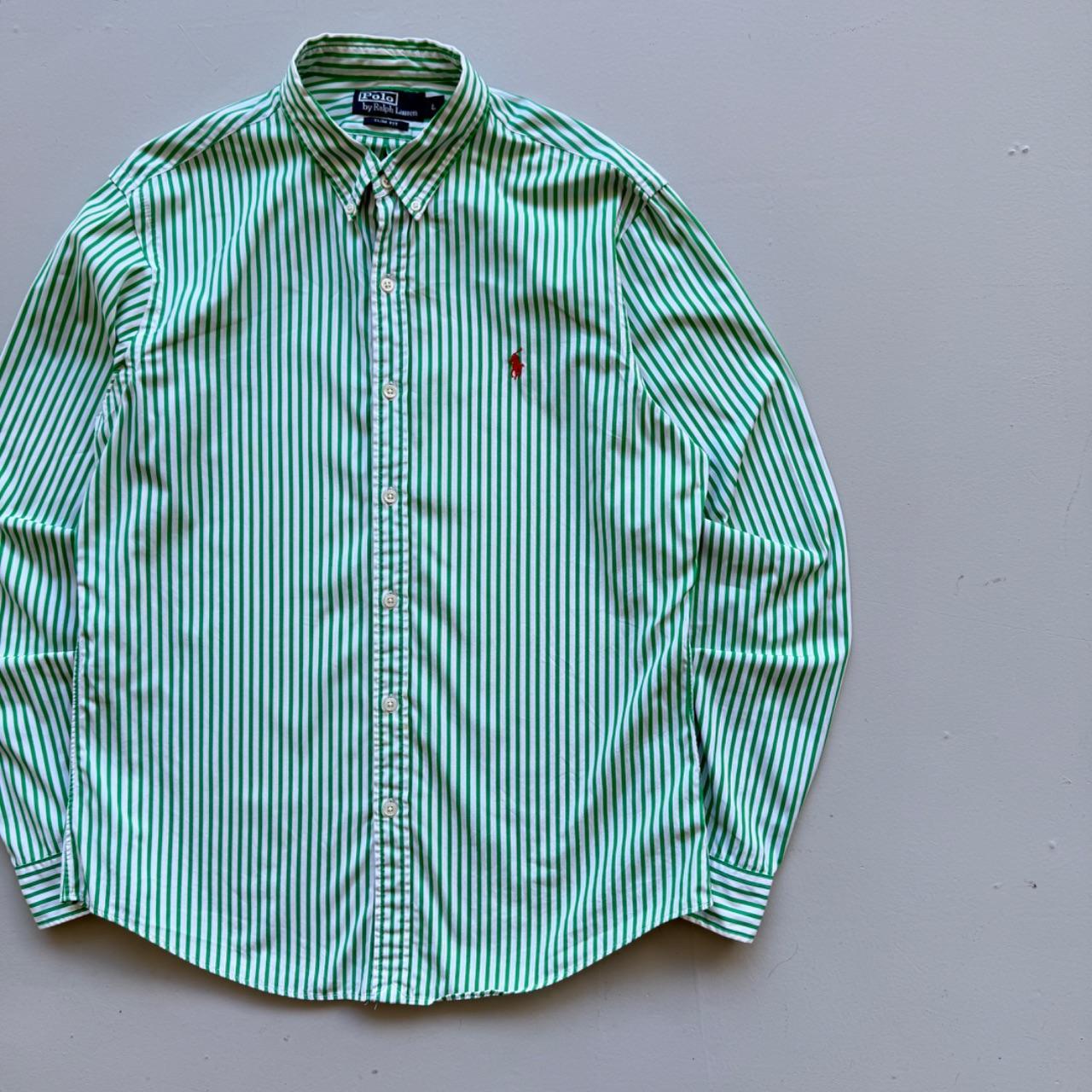 Green /White Ralph Lauren 90's Oxford Shirt - Large