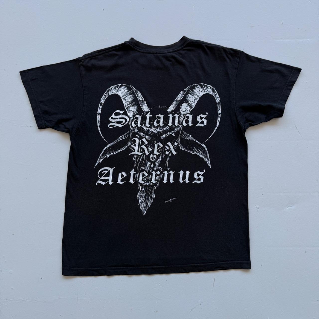 Black Unlight 00s Vintage German Metal Graphic T-Shirt - Medium