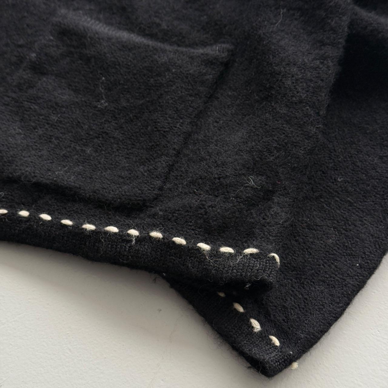 Black Karen Scott 80’s Vintage Wool Cardigan - Large