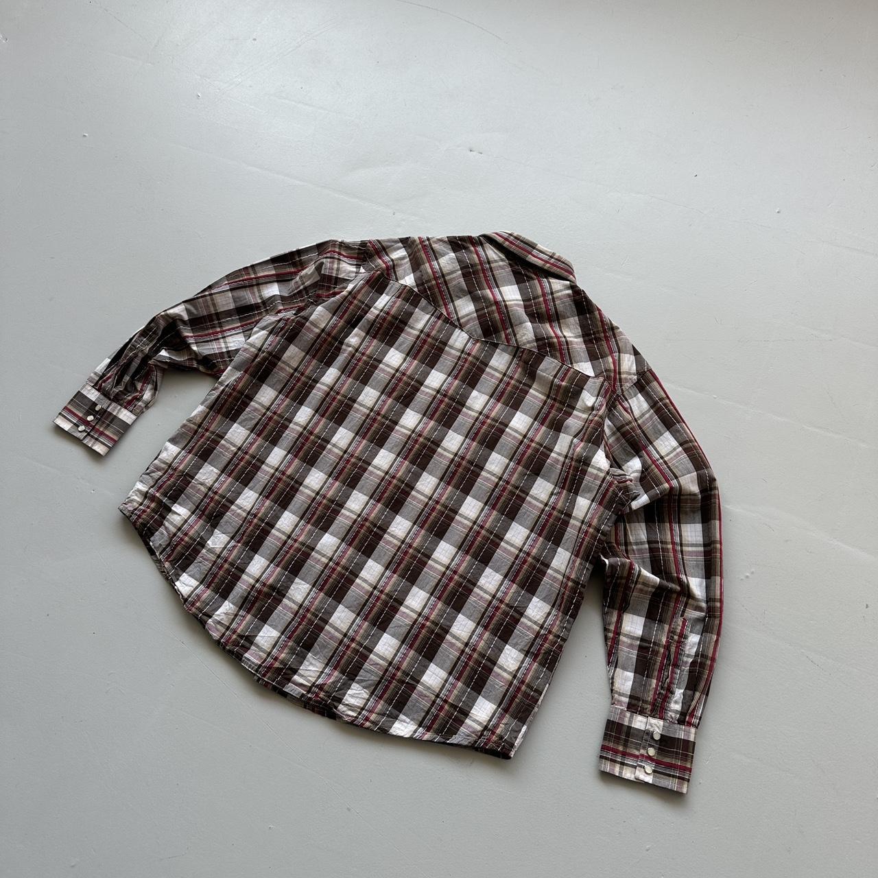 Wrangler Brown Patterned Western Vintage Shirt - XL