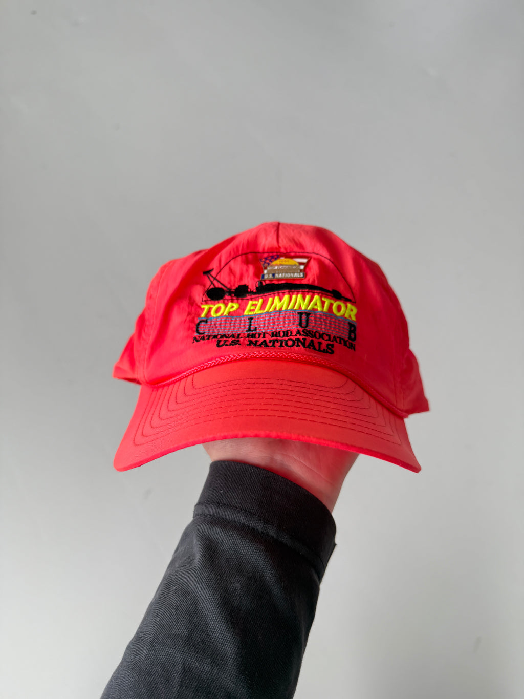 Neon Pink Hot Rod Association Vintage Nylon SnapBack Trucker Cap