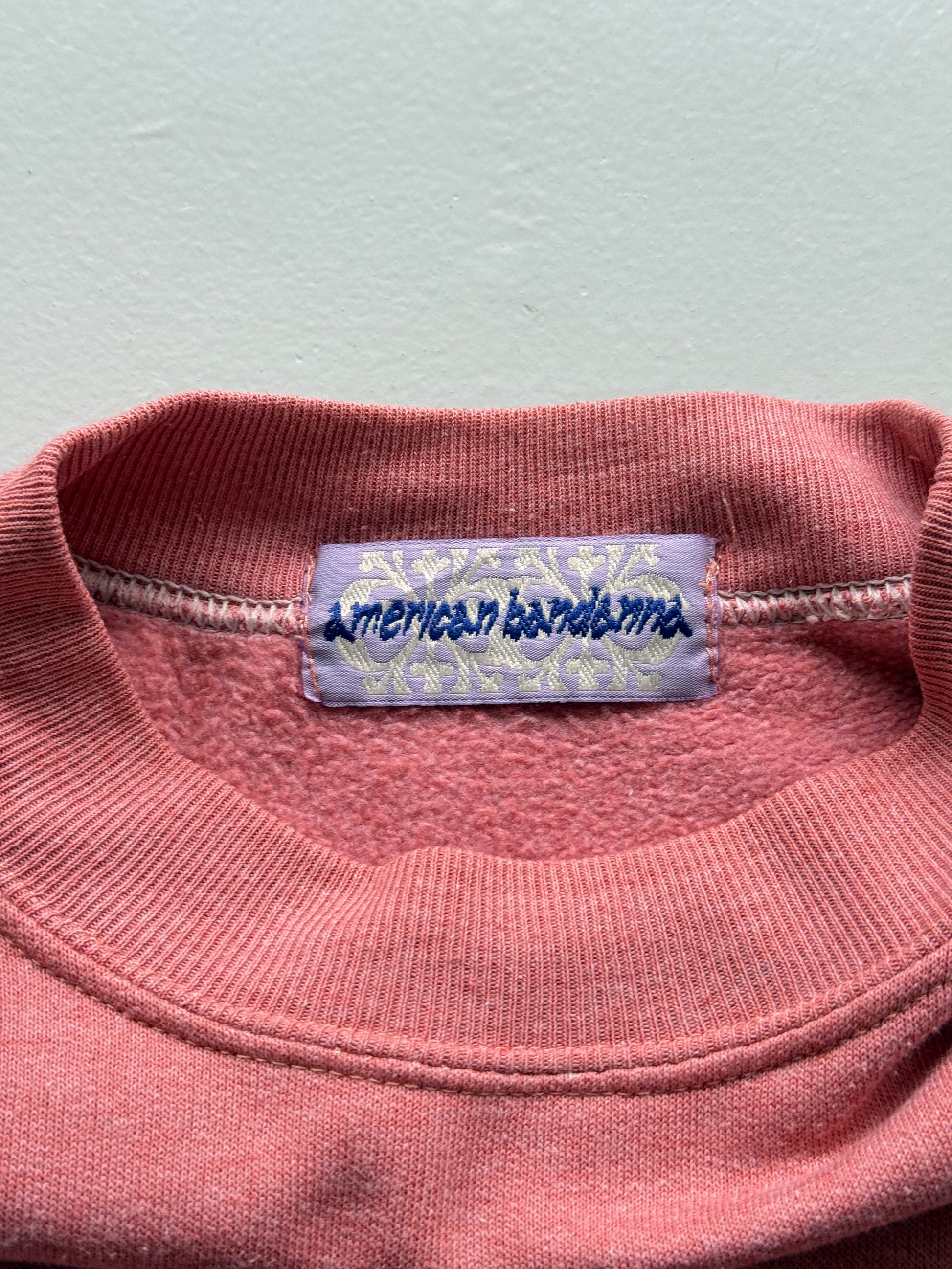 Pink American Bandana 90's Vintage Surfer Graphic Sweatshirt Jumper - Medium