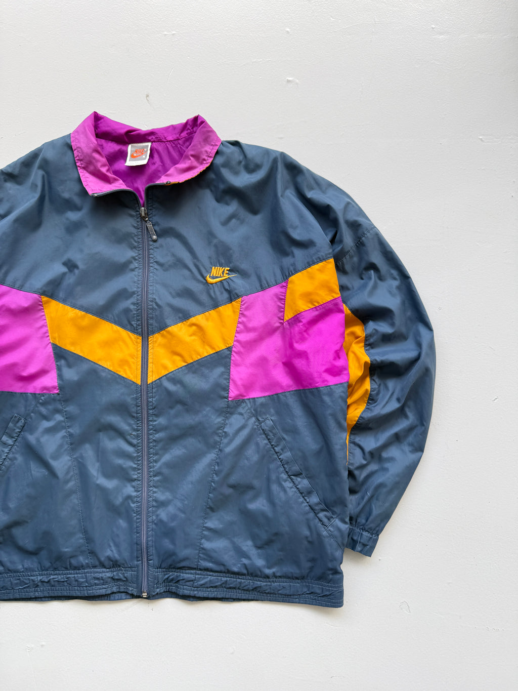 Nike Colour Block Made in Malaysia 90's Vintage Track Jacket - Medium