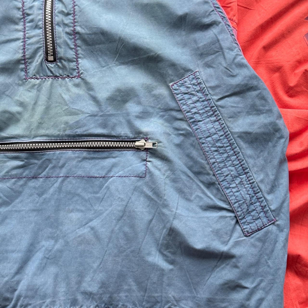 Red Blue Kappa 90's Vintage 1/4 Zip Windbreaker - Medium