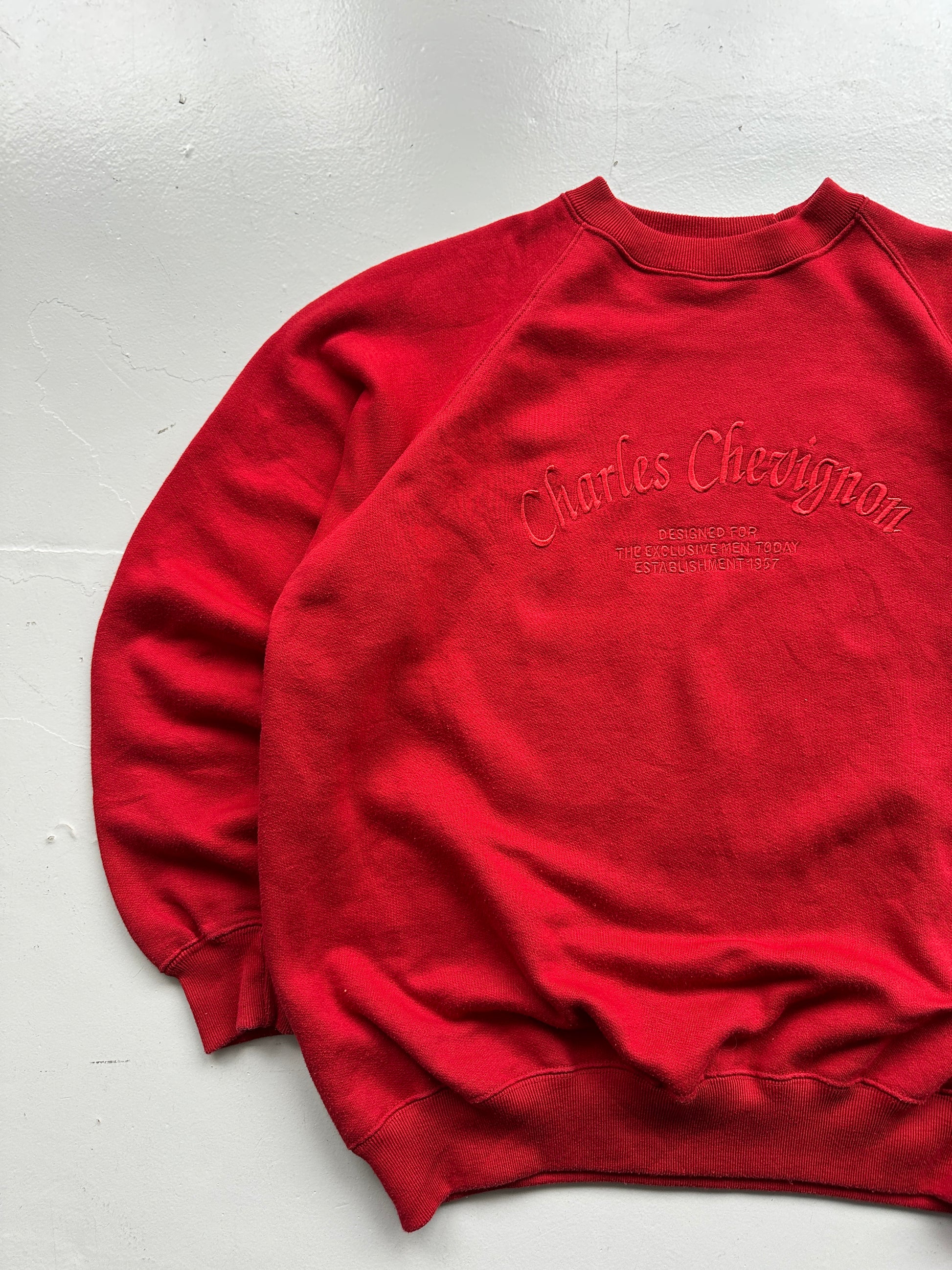 Red Chevignon Vintage Sweatshirt 90's Crewneck - Women's 8