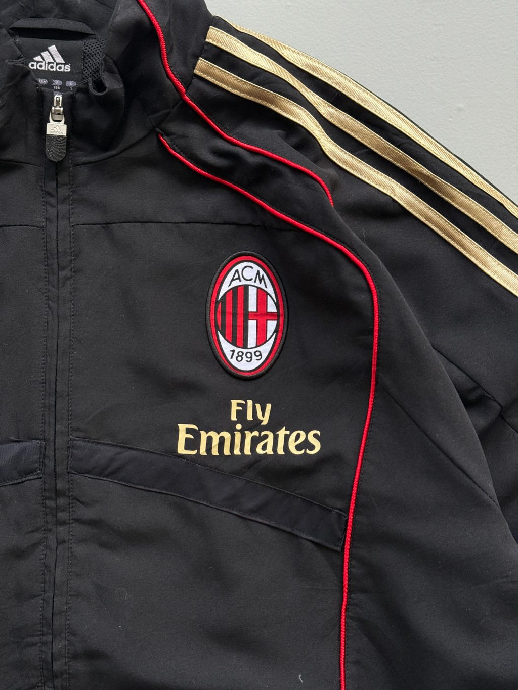 Adidas AC Milan Fly Emirates 2010/11 Vintage Football Track Jacket - Medium