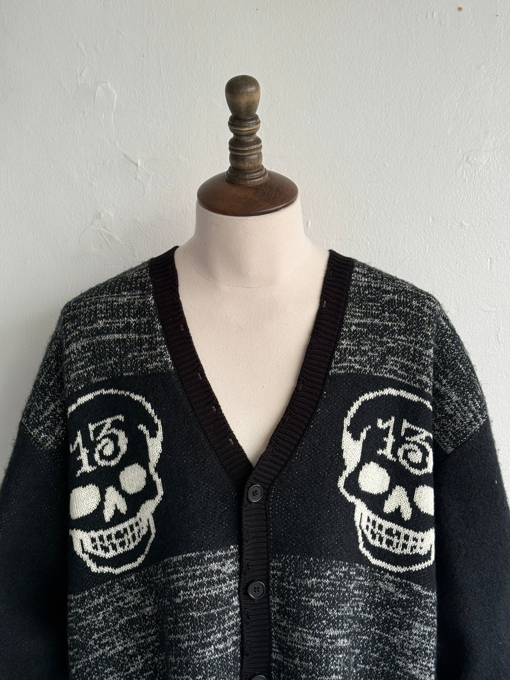 Ed Hardy Lucky 13 Skull Y2K Vintage Knitted Cardigan - XL Big