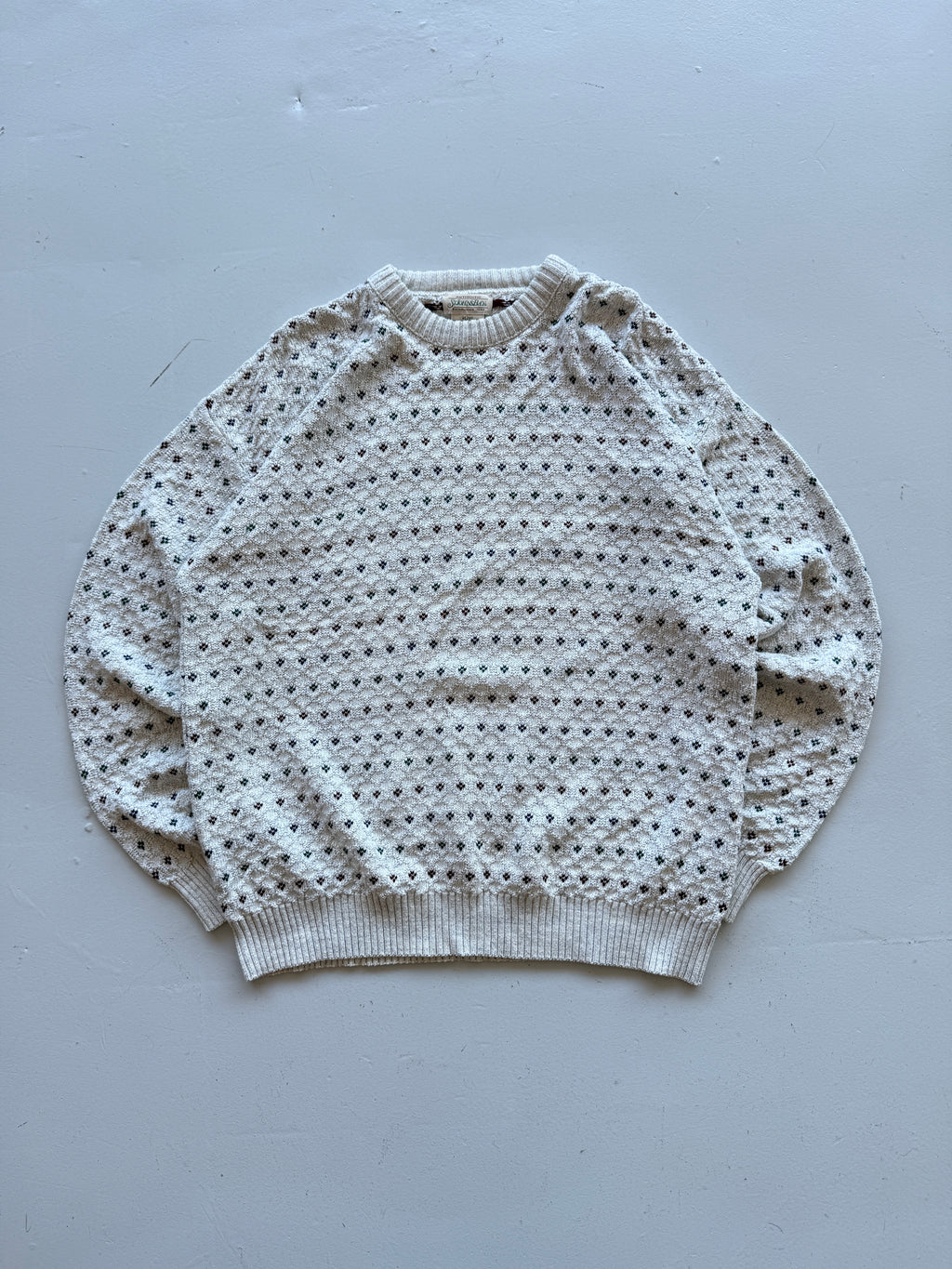 Cream St. John's Bay Knitted Vintage 90's Jumper - XL