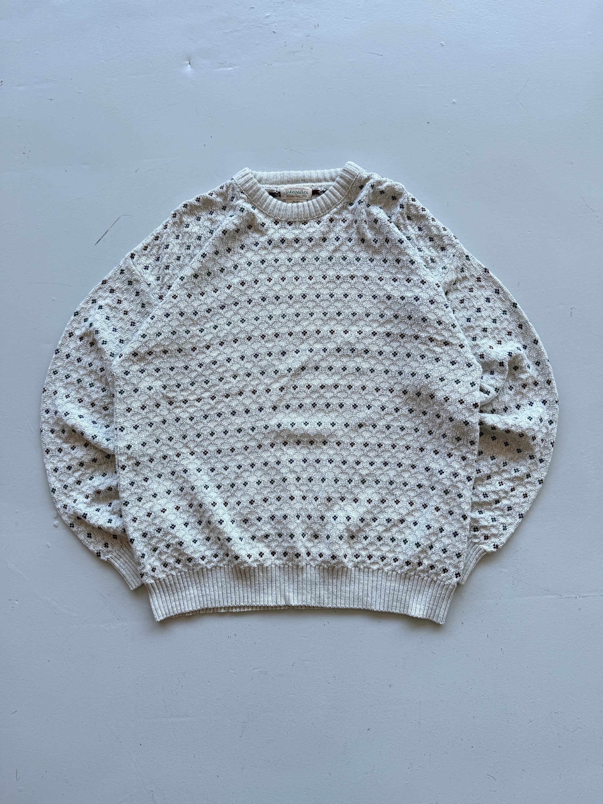 Cream St. John's Bay Knitted Vintage 90's Jumper - XL