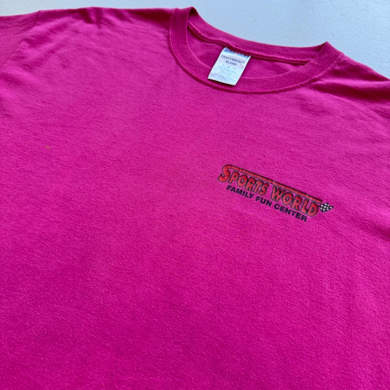 Pink Sports World 00s Vintage Graphic T-Shirt - XL