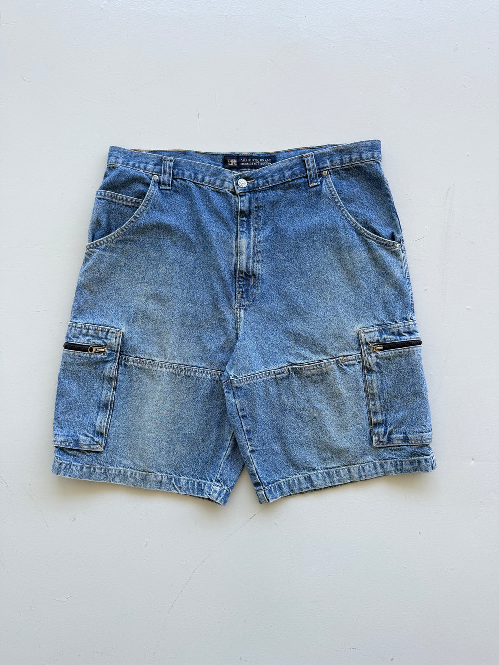 Blue Faded Glory 00's Vintage Y2K Baggy Hip Hop Cargo Shorts - W40 x L10.5