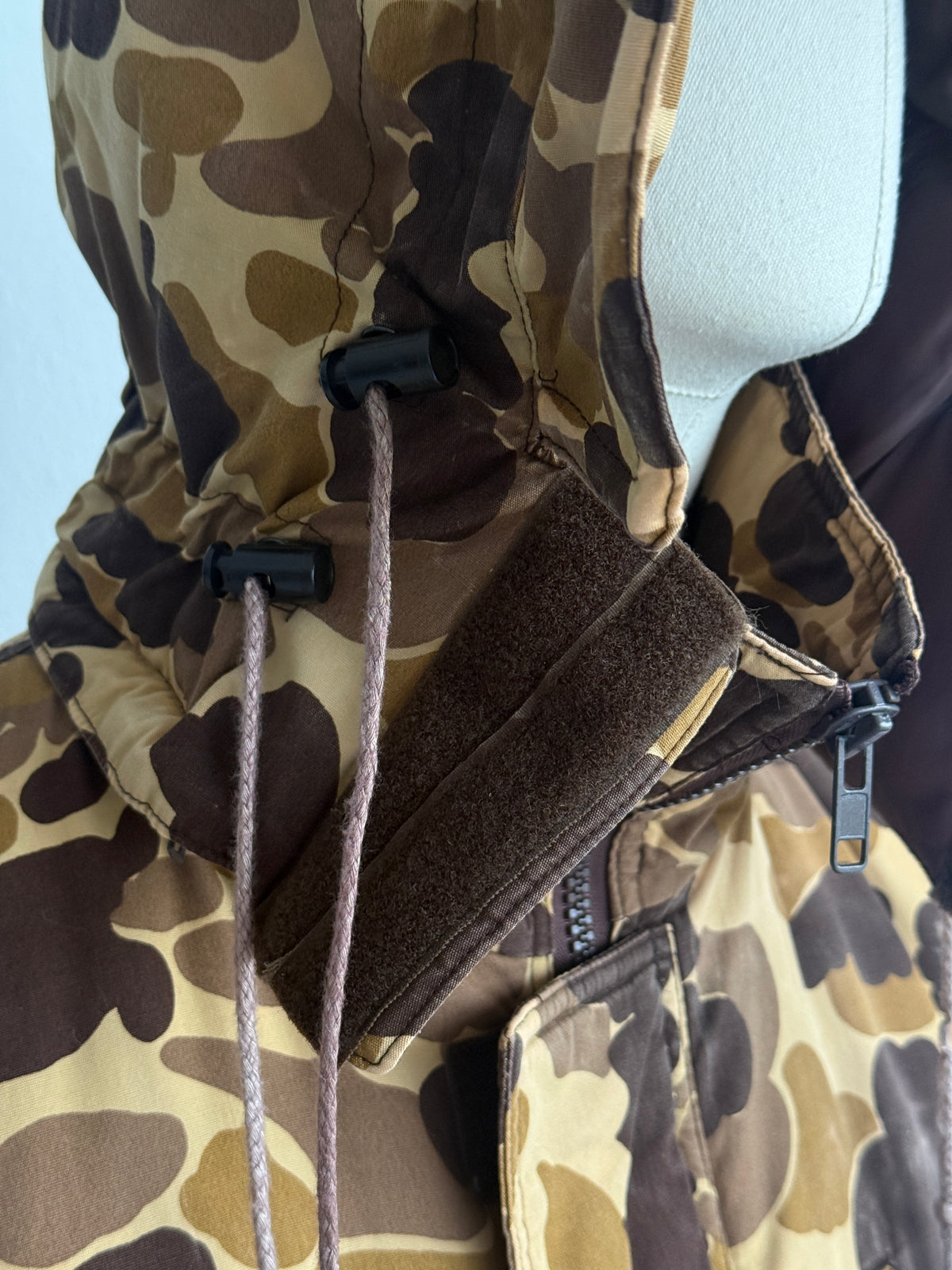 Avid Camo Duck Hunter 80's Vintage Hooded Hunting Jacket - Medium